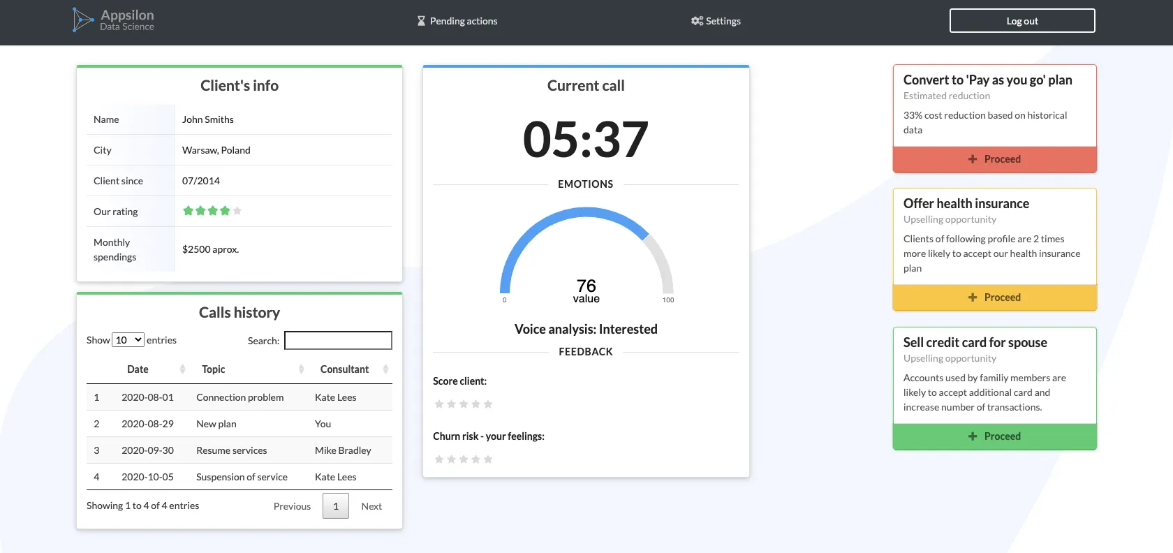 shiny.semantic interface screenshot