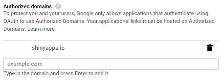 Configure consent screen