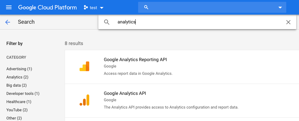 Enable Analytics APIs
